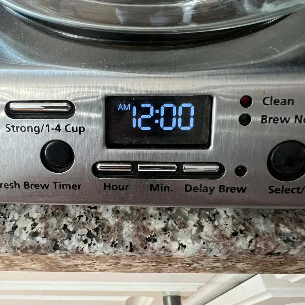 Mr. Coffee 12-Cup Programmable Coffee Maker Black Silver Good Strong Brew Delay